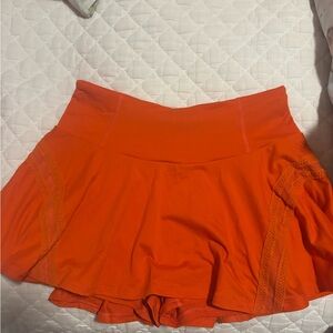 Free People: Women's Orange Athletic Skiry